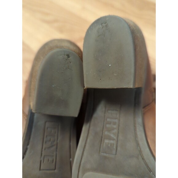 Frye Judith Bootie Boots Womens 8M Cognac Brown Leather Zip Ankle 2.5" Heel - Picture 12 of 12